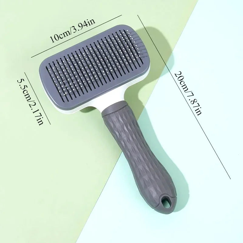 Universal Pet Detangling Brush with Electric Massager