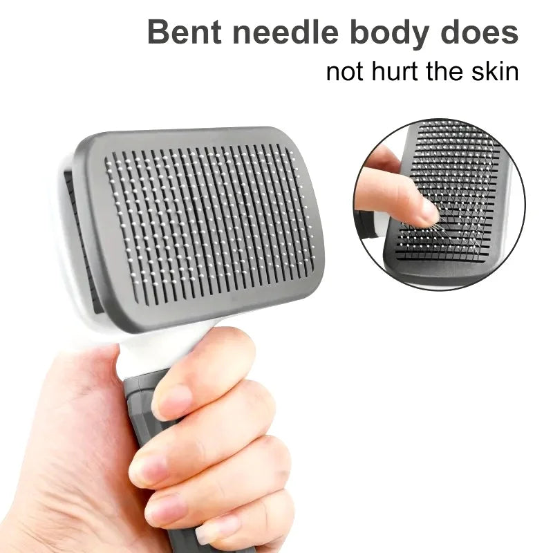 Universal Pet Detangling Brush with Electric Massager